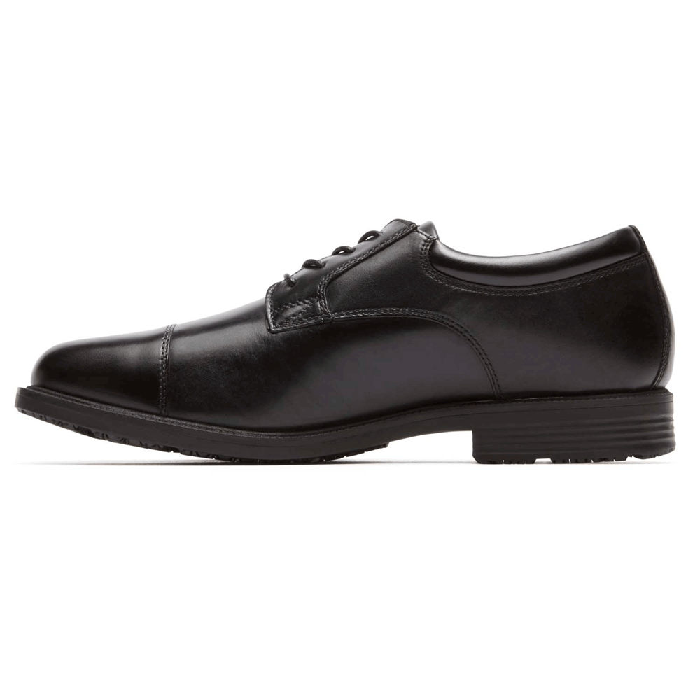 Zapatos De Vestir Rockport Hombre Mexico - Essential Details Waterproof Cap Toe Negros - ODNRQ6094